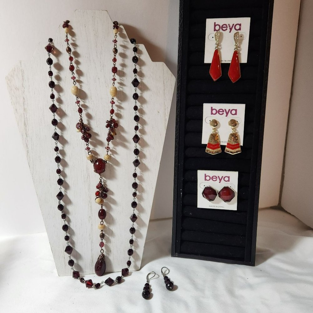 Vintage to Now Boho Red Jewelry 6 Piece Lot